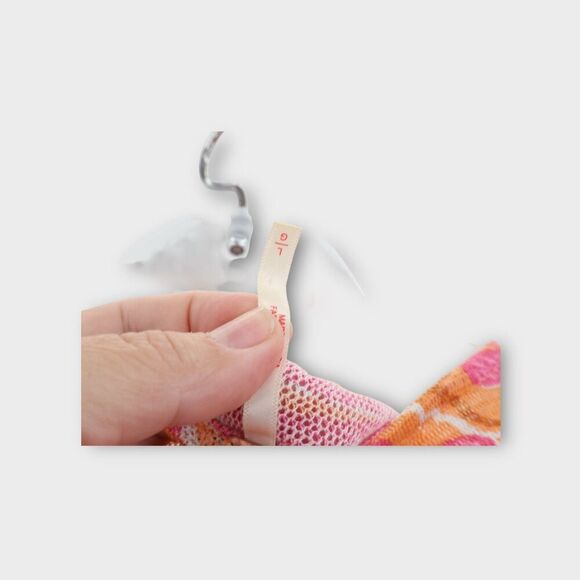 Free People Through The Meadow Top Grapefruit Seltzer Size Large Orange V-Neck - Picture 4 of 10